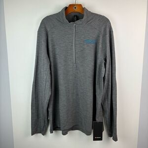 NWT Lululemon Men's Gray Surge warm half-Zip long sleeves Sweater Size XXL
